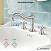 gotonovo Bathroom Sink Faucet Widespread Brushed Nickel Double Mixing Tap