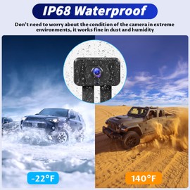 OiLiehu Kabellose Digitale Rückfahrkamera Set, AHD Rückfahrkamera IP68 Infrarot-Nachtsicht Kamera, 1080P Funk Rückfahrkamera mit 5" IPS Monitor, Drahtlose Rückfahrkamera für Auto DC 12V