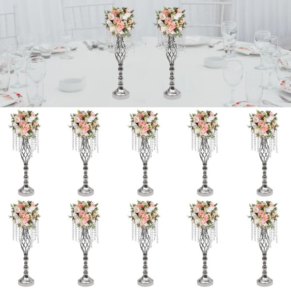 Unbranded New 10PCS Crystal Stands Wedding Table Centerpieces Flower Racks