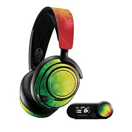 MightySkins Glossy Glitter Skin Compatible With SteelSeries Arctis Nova Pro - Rasta Rainbow | Protective, Durable High-Gloss Glitter Finish | Easy to Apply, Remove, and Change Styles | Made in The USA