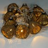 10Pcs Rattan Lamps String Lights LED Rattan Balls Fairy Lights