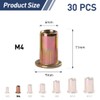 BOUMVID Rivet Nuts M4, Pack of 30 Galvanised Carbon Steel