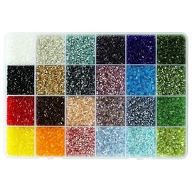 KERGAEN 24-Color 2.2mm Crimp Beads & Tubes Kit - 950 Pieces per Color | Jewelry-Making Supplies for Necklaces, Bracelets, Wire Ends (22,800+ Pieces Total)