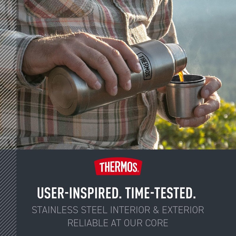 Thermos Stainless King botella compacta de 16 onzas, Acero inoxidable,