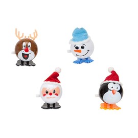 Toyland® 7cm Wind Up Christmas Character Novelty Toy - Stocking Fillers - Christmas Party Bags (1 At Random)