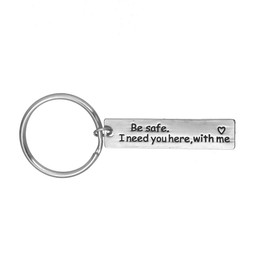 XYBAGS Be Safe I Need You Here with Me, Firefighter New Driver Gift for Her or Him, Trucker Husband Boyfriend Best Friend Keychain Gifts