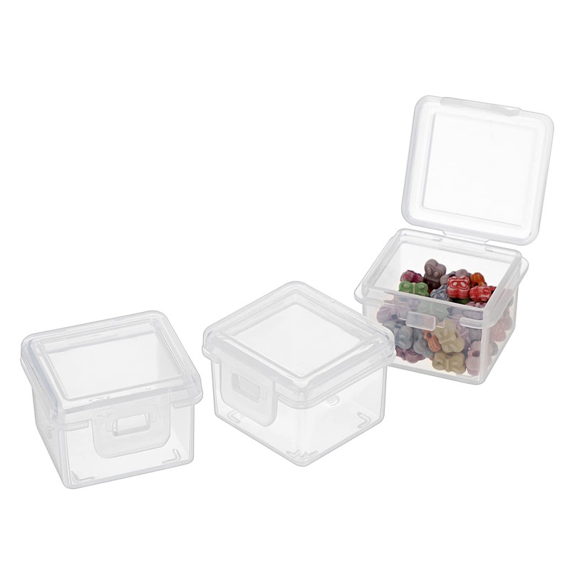 Sumnacon Transparent Bead Case Parts Storage Case with Lid, Independent,