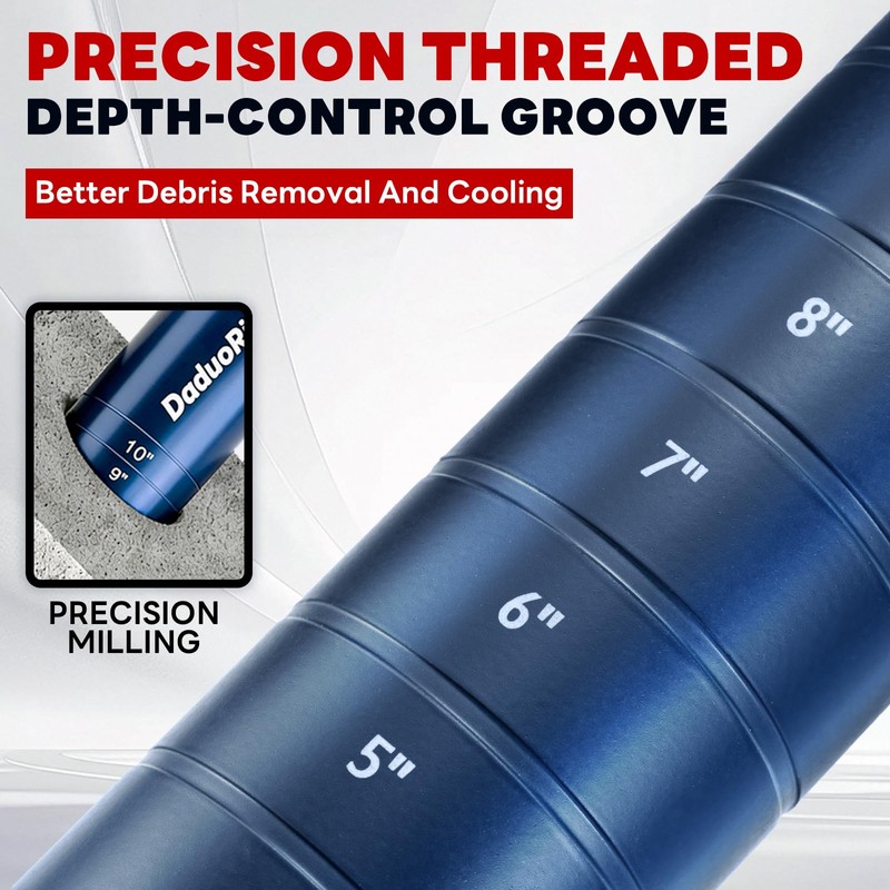 DaduoRi 2" Core Drill Bit with Etched Depth Scale –