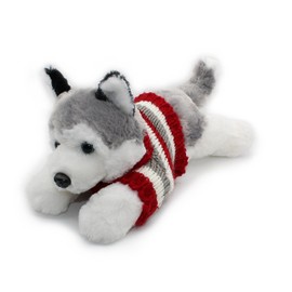 Vintoys Soft Plush Toy Lying Siberian Husky Plush Puppy Stuffed Animals Dogs 12"