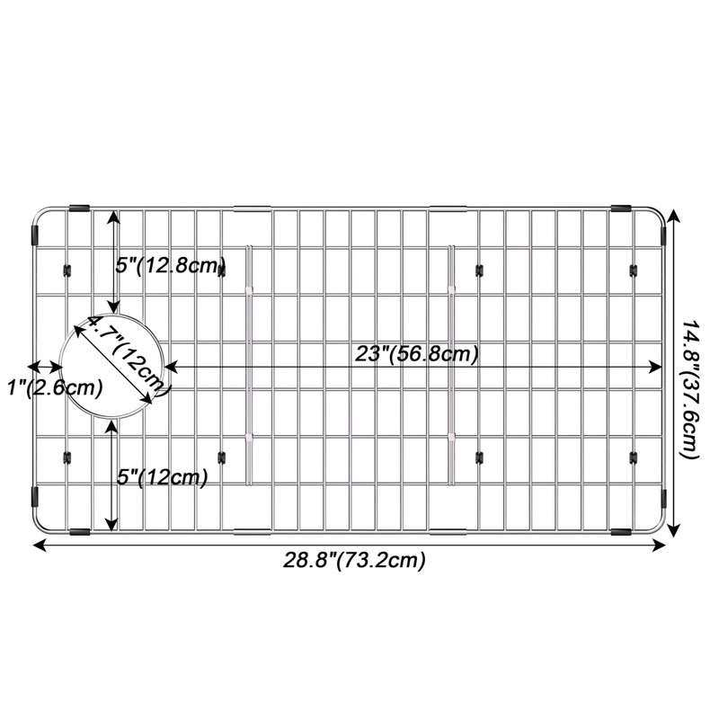 blitzlabs Sink Grid Protector Kitchen Sink Bottom Grid Metal Large