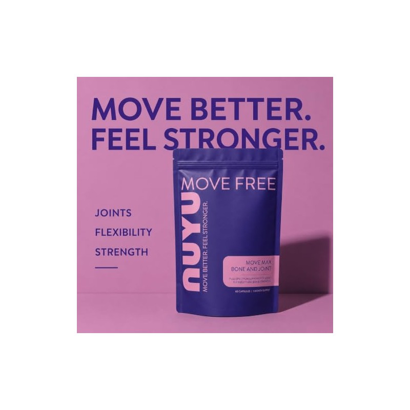 NUYU Move Max Bone & Joint Capsules - Glucosamine Sulphate,