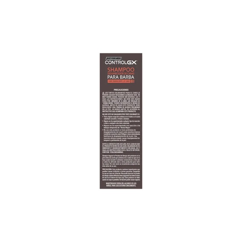 Just For Men Shampoo Desvanecedor Control Gx Barba 2-pack