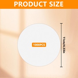 1000 Pcs Burger Paper Sheets, 11 cm/4.3 inch Round Push Burger Press Papers, Greaseproof Baking Parchment Circles, Non Stick Wax Paper Sheets for Foods Separate Freezing Hamburger Patty Papers