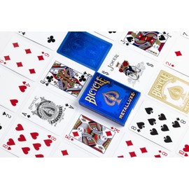 Bicycle Metalluxe Blue Playing Cards - Premium Metal Foil Finish - Poker Size