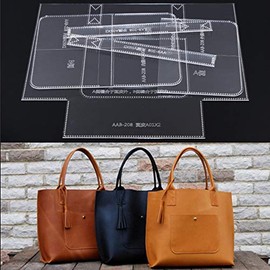 NW AAB-208 Handbag Shoulder Bag Acrylic Template Leather Pattern Acrylic Leather Pattern Leather Templates for Shoulder Bags (Small(10.2x12.5x14.5inch))