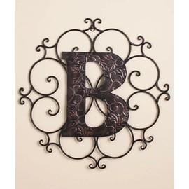 Decor MONOGRAM INITIAL B WALL DECOR INDOOR OUTDOOR Home Wall Decor Wedding Famil METAL