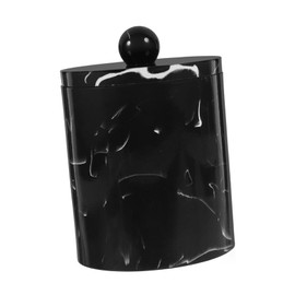 Gatuida Marble Small Containers with Lids Makeup Cotton Swab Container Marble Container Apothecary Organizers Cotton Swabs Holder Cotton Pads Holder Swab Organizer Black
