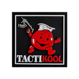 Tactikool Juice Punch Man - Parche de goma de PVC con parodia táctica divertida | Parte trasera de gancho y bucle