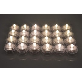 SAMYO - Juego de 12 luces LED sumergibles impermeables para boda, luces subacuáticas, centro de mesa de boda, decoración de fiesta (blanco cálido)