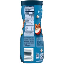 Gerber Snacks for Baby Grain & Grow Puffs, Apple Cinnamon, Non-GMO with No Artificial Flavors or Sweeteners, Puffed Grain Baby Snack, 1.48 OZ (Pack of 3)