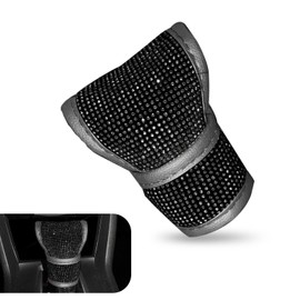 Zikefest Bling Shift Knob Cover, Auto Gear Shift Cover with Crystal Glitter Bling Rhinestones, Car Knob Gear Stick Protector, Universal for Girls, Women, Car Decoration Accessories (Black)
