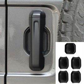 LIUQING Door Handle Bowl Cover Trim for 2018-2023 Jeep Wrangler JL JLU & Gladiator JT 4 Doors Exterior Accessories Door Bowl Scratch Protector (Black)