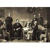 Abraham Lincoln Reading Emancipation Proclamation PHOTO With His Cabinet members