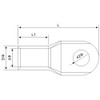 SeKi 14112 Pipe Cable Lug, 95 mm, 1 Piece, Hole