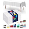 Pureegg Plastic Table Cloth Disposable 10 Pack, 52 x 70