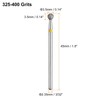 HARFINGTON 13pcs 325-400 Grits Diamond Grinding Bit 3.5mm Ball Head