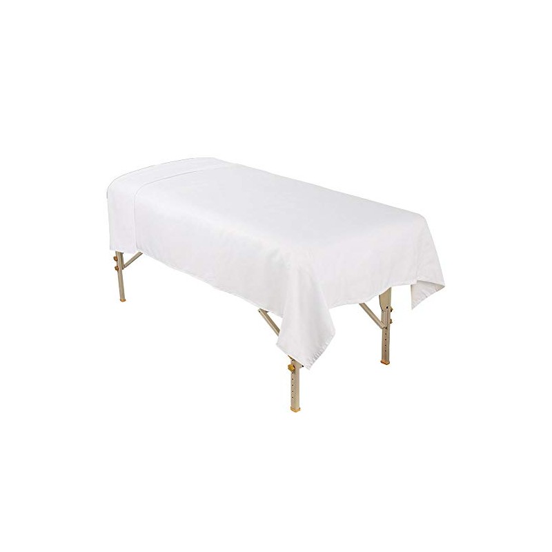 ForPro Professional Collection Premium Microfiber Flat Sheet, Ultra-Light, Stain and