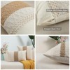 1758studio Decorative Throw Pillow Covers, Boho Beige Throw Lumbar Pillow