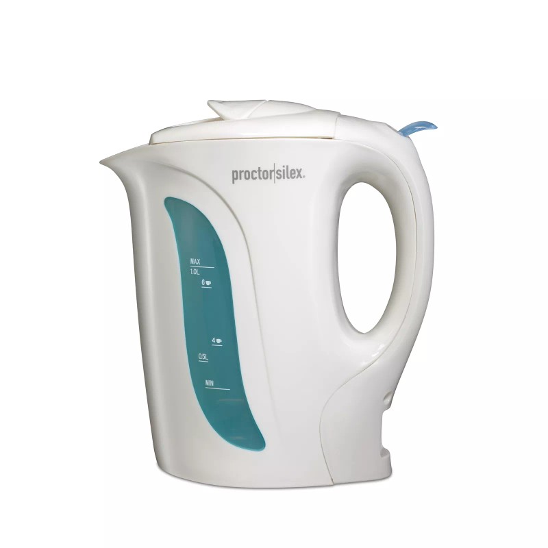 Proctor Silex Electric Kettle Auto Shutoff Boil-Dry Protection 1 Liter