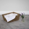 JVL Seagrass rectangular storage basket 37 x 28 x15cm home