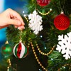 Jemmytu Pack of 44 Christmas Baubles Red White Green Christmas