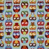 iNee Cute Owl Fat Quarters Fabric Bundle, Precut Cotton Fabric