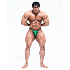 FIED Bodybuilding Posing Trunks – Handmade in Korea, Competition-Ready - HOLOGRAM The Green (US, Alpha, X-Large, Regular, Regular, GREEN)
