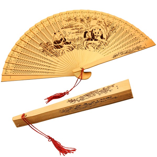 Eruinfang Hand fan, folding fan in Chinese style, foldable hand fan with tassels for dance, wall decoration and garden parties