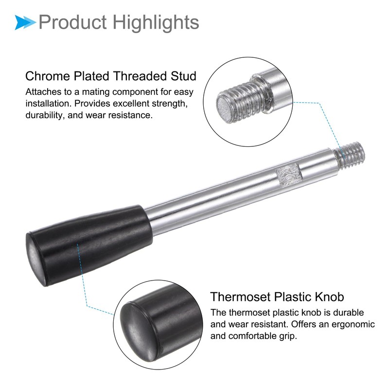 CoCud Rotating Crank Clamping Handle M8 Female Thread 116mm Length