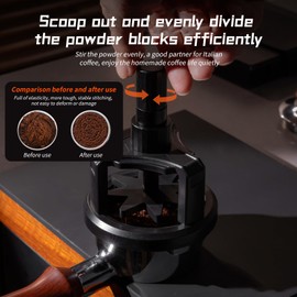 Irishom Adjustable WDT Tool Espresso Stirrer Distribution Tool 304 Stainless Steel Needles Coffee Distributor Detachable Coffee Powder Stirrer
