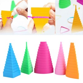 Quilling Borders Mixed Color 5 Shapes Towers Quilling Tools Kit DIY Quilled Creation for Home Office Decoration