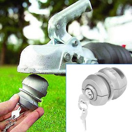 Leapiture Anhängerkupplung Kugelkopfschloss Sicherheit Universalkupplungsschloss Abschleppboot LKW Autokupplungen mit 2 Schlüsseln