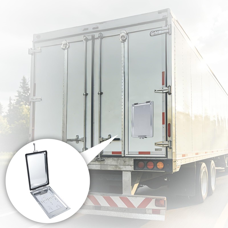 Hishine Truck and Trailer Aluminum Manifest Box Holder with Stainless