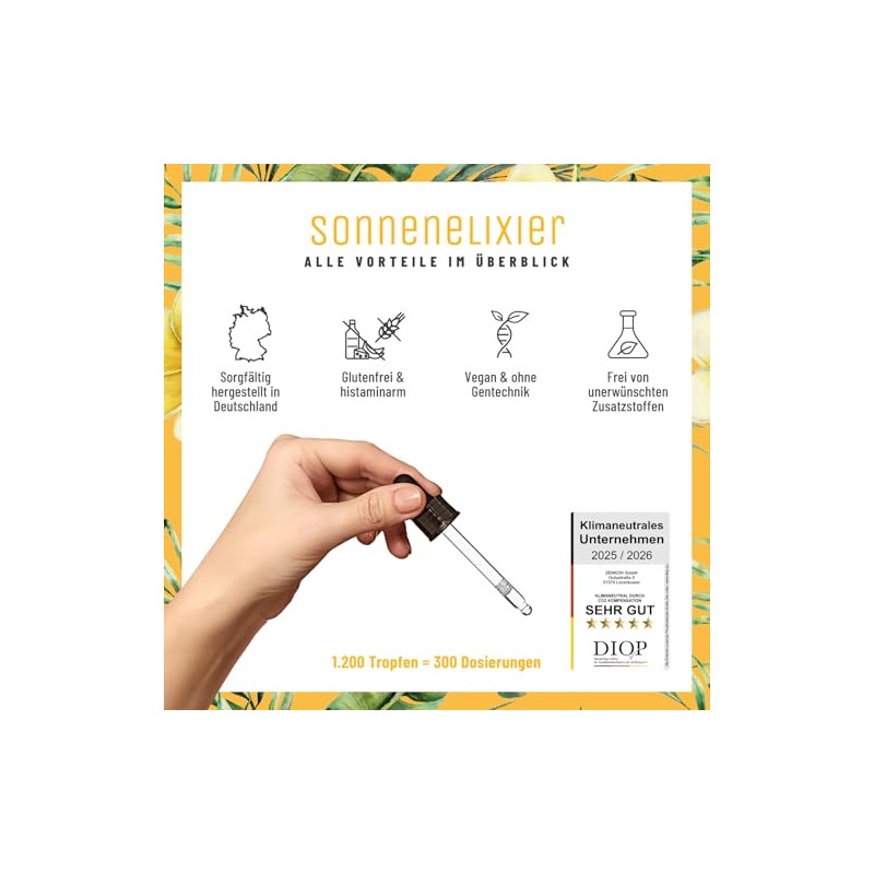 Naturtreu Vitamin D3 K2 Drops High Dose & Vegan -