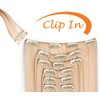 Onedor 24" Straight Synthetic Clip in Hair Extensions. 7 individual