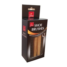 Jump Shoe Polishing Brushes 2 Pieces Pack Set, Black, NA