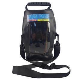 Aqua Case Crossbody Dry Tote Bag Black | 100% Waterproof Floating Dry Bag Protection for Your Mobile Device During All Water Sports | 2.5L Large Capacity Holds Sunscreen, Sunglasses, Watch, ID