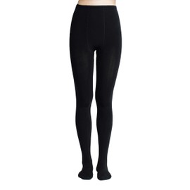 Sofie's Womens Fleece Lined Tights - Classic Winter Thermal Opaque Tights 160D (Black, Large)