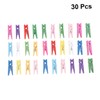 iplusmile 30pcs Mini Wooden Photo Clips Multi-Function Natural Clothespins for