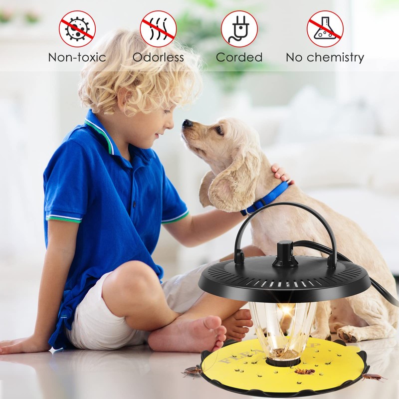 Flea Trap Indoor 2Pcs,Flea Strap Flea Killer Trap Pad Bed